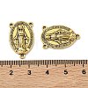 Holy Oval Carved Virgin Mary Tibetan Style Alloy Chandelier Component Links S-TIBEP-LF0961YKG-AG-3