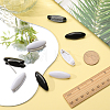 8Pcs Plastic Oval Brooch Pins JEWB-WH0023-51P-01-3