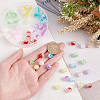 60Pcs 6 Colors Transparent Crackle Acrylic Beads CACR-AR0001-01-3