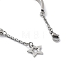 304 Stainless Steel Star Bangles with Charms BJEW-F464-17P-2