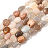 Natural Multi-Moonstone Beads Strands G-F547-06-B-1