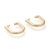 Brass Cuff Earrings EJEW-F255-06G-2
