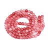 Baking Paint Crackle Glass Beads Strands GLAA-Q106-03A-23-2