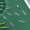   8Pcs 8 Style Half Round & Triangle Synthetic Turquoise Watch Band Charms Set MOBA-PH0001-12-5