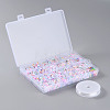 DIY 26 Letter Acrylic Beads Stretch Bracelets Kits for Children's Day DIY-LS0001-04-7