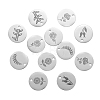 12Pcs 6 Style 304 Stainless Steel Plant Charms STAS-CJ0001-140-3