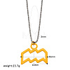 Punk Style 304 Stainless Steel Twelve Constellations Pendant Necklaces with Stainless Steel Tone Box Chains WGE8D8E-05-2