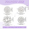 AHADERMAKER 24Pcs 4 Styles 1-Hole Alloy Rhinestone Shank Buttons BUTT-GA0001-18-2