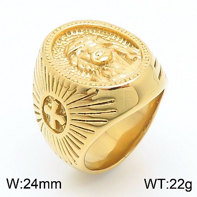Hip-hop Style 304 Stainless Steel Finger Rings for Men FS-WG74A00-05-1