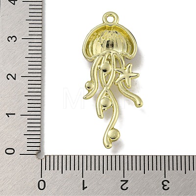 Rack Plating Alloy Enamel Pendants PALLOY-F312-46G-01-1