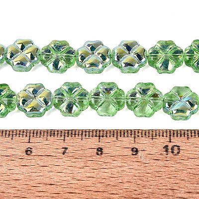 Baking Paint Electroplate Transparent Glass Beads Strands EGLA-Q136-04A-10-1