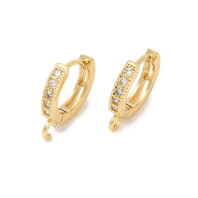 Brass Huggie Hoop Earring Findings KK-L152-20G-1