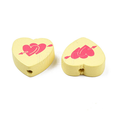 Spray Painted Maple Wood Beads WOOD-Q030-88-1