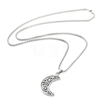 Tibetan Style Alloy Pendant Necklaces NJEW-P284-04AS-1