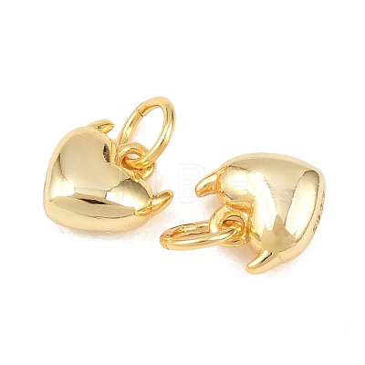 925 Sterling Silver Heart with Horn Charms STER-I024-03G-01-1