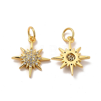 Rack Plating Eco-Friendly Brass Micro Pave Cubic Zirconia Pendants KK-A177-09G-1