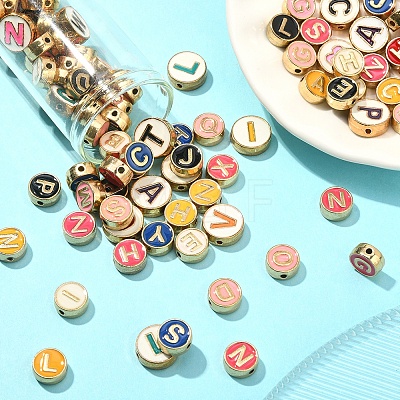 100Pcs Alloy Enamel Beads ENAM-CJ0002-84-1