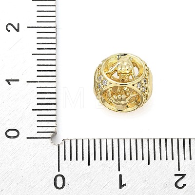 Brass Micro Pave Cubic Zirconia Beads KK-Z095-03G-03-1