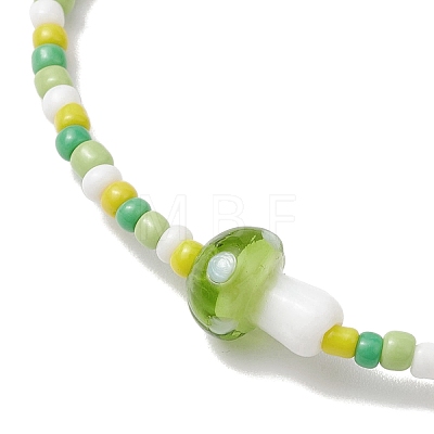 4Pcs 4 Colors 3mm Round Glass Seed Beads Stretch Bracelet Sets BJEW-TA00522-1