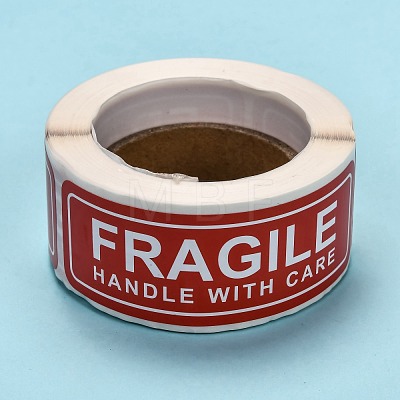 Fragile Stickers Handle with Care Warning Packing Shipping Label X-DIY-E023-04-1