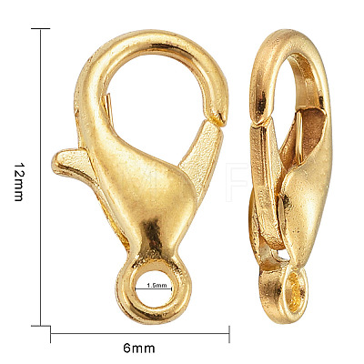 Zinc Alloy Lobster Claw Clasps X1-E102-NFG-1