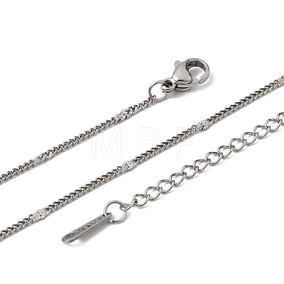 12Pcs 1.8MM 304 Stainless Steel Textured Twisted Chain Necklaces for Men Women NJEW-H093-20P-03-1