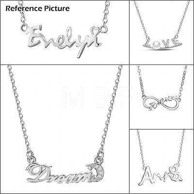 Rhodium Plated 925 Sterling Silver Textured Link Chain Necklaces Making STER-B001-04P-1
