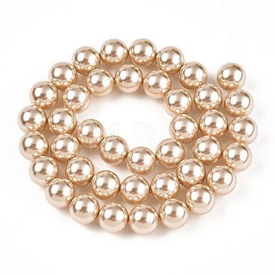 Glass Pearl Beads Strands X-HY-G002-01E-11-1