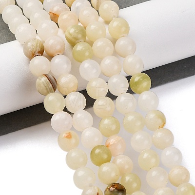 Natural Afghan Jade Beads Strands G-B130-8mm-01-1