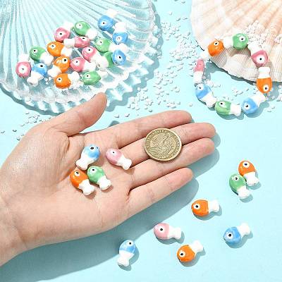 16Pcs Handmade Porcelain Ceramic Beads PORC-FS0001-68C-1