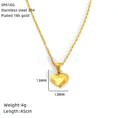 304 Stainless Steel Pendant Necklaces FS-WG91839-04-1