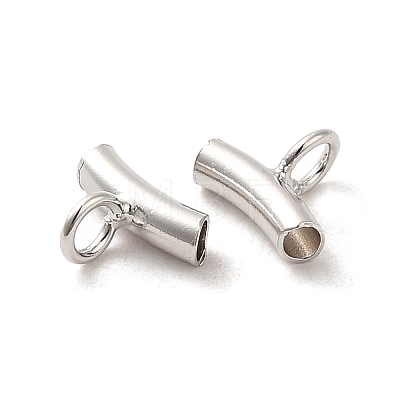 Rhodium Plated 925 Sterling Silver Tube Bails STER-NH0001-01P-1