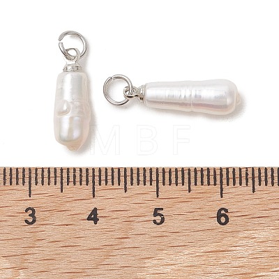 Natural Baroque Keshi Pearl Pendants PALLOY-JF05493-02-1