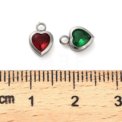 304 Stainless Steel Rhinestone Pendants STAS-B084-01P-1