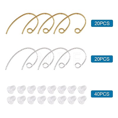 Brass Earring Hooks STER-TA0001-02-1