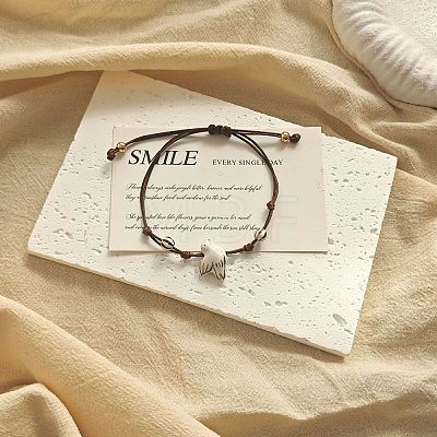 Brass & Porcelain Braided Beaded Bracelets WG0303E-01-1