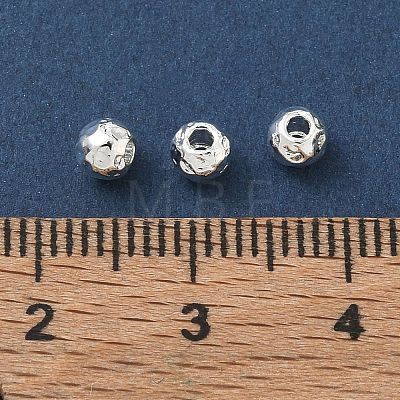 304 Stainless Steel Hammered Round Spacer Beads SA-CBA37BC-01E-S-1