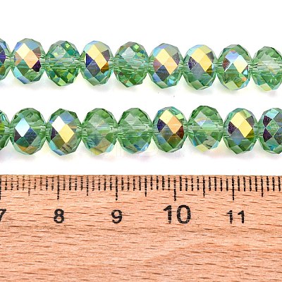 Electroplate Transparent Glass Beads Strands EGLA-A046-01C-04-1