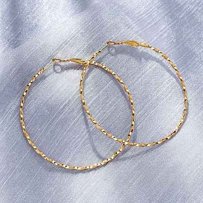 304 Stainless Steel Hoop Earrings EJEW-S250-01A-G-1