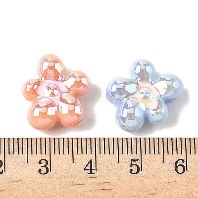 UV Plating Opaque Acrylic Beads OACR-H053-02-1