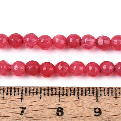 Dyed Natural White Jade Beads Strands G-T139-4mm-60-07-1