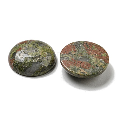 Natural Unakite Cabochons G-C115-02B-27-1