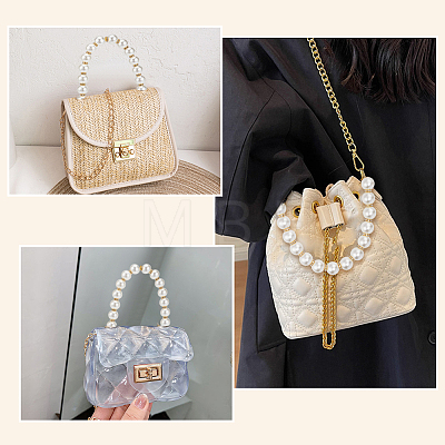 Resin Imitation Pearl Beaded Bag Straps DIY-WH0304-662-1