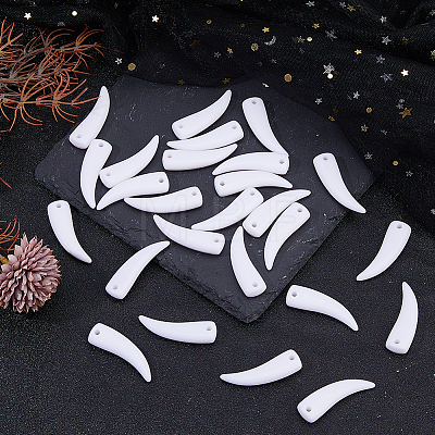 100Pcs Opaque Acrylic Pendants MACR-FH0001-29-1