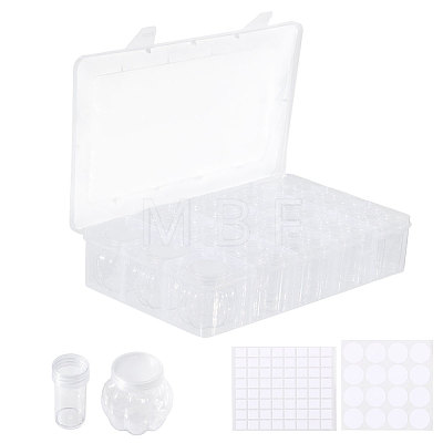 Rectangle Plastic Organizer Storage Grid Bead Containers CON-WH0100-80-1