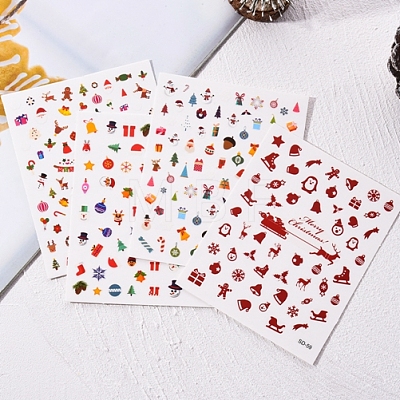 Christmas Nail Stickers Decals MRMJ-R128-SD-M-1