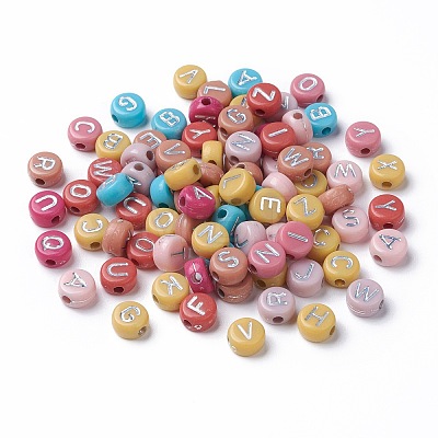 Opaque Mixed Color Acrylic Beads MACR-Q242-011B-1