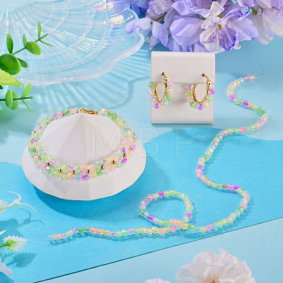 1 Strand Glass Beads Strands LAMP-TADJ0001-04B-1