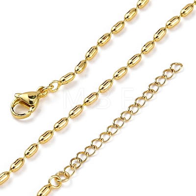 Rack Plating Brass Oval Link Chain Necklace NJEW-A035-06G-03-1