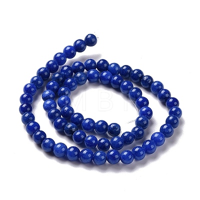 Natural Mashan Jade Round Beads Strands G-D263-6mm-XS09-1